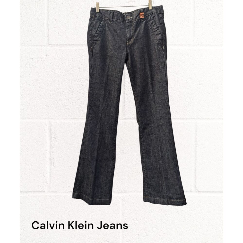Calvin Klein Jeans Women’s Retro Flare Leg Dark Denim Jeans  Sz 29/8